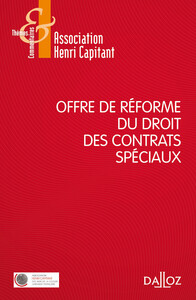 Picture of Offre de réforme du droit des contrats spéciaux
