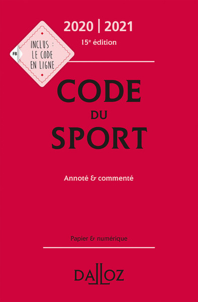 Image de Code du sport 2020-2021, annoté et commenté. 15e éd.
