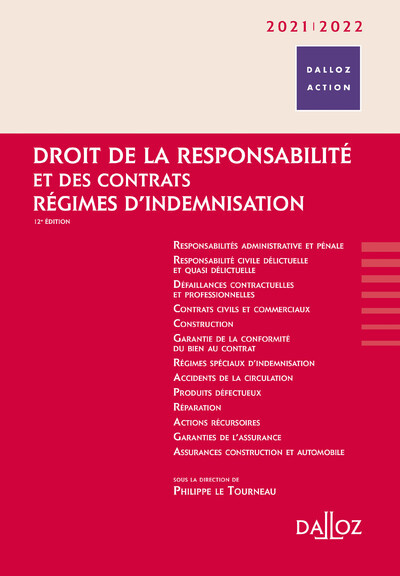 Image de Droit de la responsabilité et des contrats 2021/22. 12e éd. - Régimes d'indemnisation