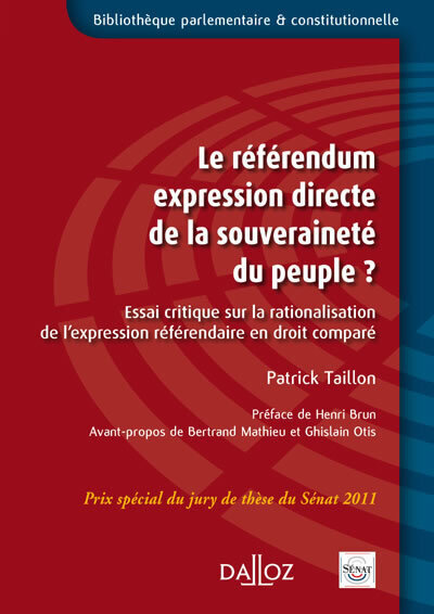 Image de Le référendum expression directe de la souveraineté du peuple ? - Essai critique sur la rationalisation de l'expression référendaire