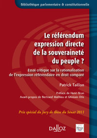 Image de Le référendum expression directe de la souveraineté du peuple ? - Essai critique sur la rationalisation de l'expression référendaire