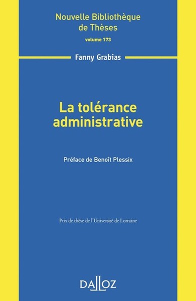 Picture of La tolérance administrative - Volume 173