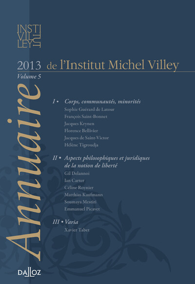 Image de Annuaire de l'Institut Michel Villey 2013 - Volume 5