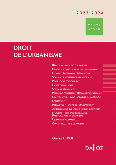 Image de Droit de l'urbanisme 2023/2024. 1er éd.