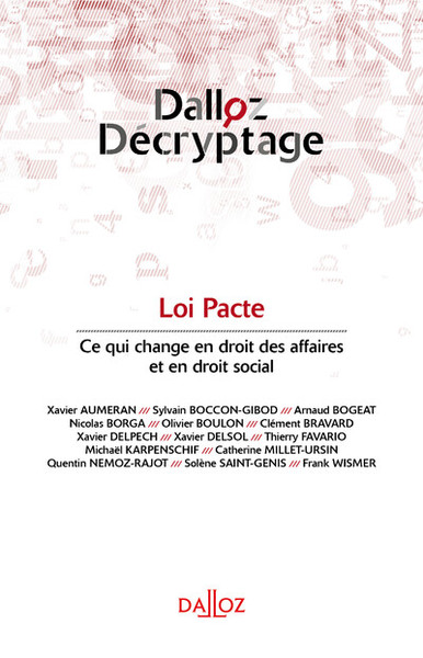 Picture of Loi PACTE - Ce qui change en droit des affaires et en droit social