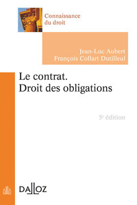 Image de Le contrat. Droit des obligations. 5e éd.