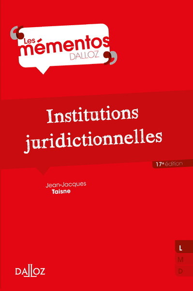 Picture of Institutions juridictionnelles 17ed