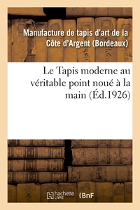Image de Le Tapis moderne au véritable point noué à la main