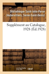Picture of Supplément au Catalogue, 1928