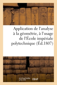 Image de Application de l'analyse à la géométrie, à l'usage de l'École impériale polytechnique