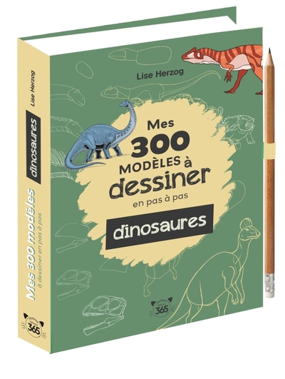 Image de Mes 300 modèles à dessiner en pas à pas spécial dinosaures - Dessins étape par étape