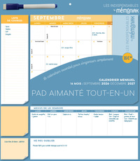 Picture of Pad mensuel calendrier aimanté tout-en-un 2027, sept. 2026-déc. 2027