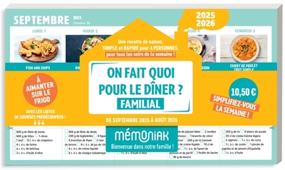 Picture of On fait quoi pour le dîner familial à aimanter sur le frigo 2025-2026