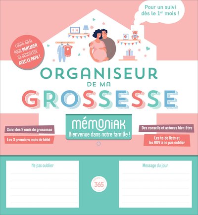 Image de Organiseur de ma grossesse Mémoniak outil idéal suivi avec papa les 9 mois et 3 mois de bébé