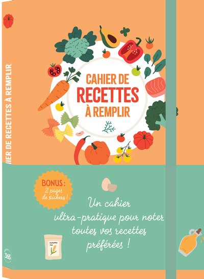 Image de Cahier de recettes, 170 pages à remplir avec ses meilleures recettes + 30 pages d'astuces culinaires