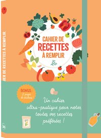 Image de Cahier de recettes, 170 pages à remplir avec ses meilleures recettes + 30 pages d'astuces culinaires