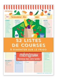 Image de 52 listes de courses Mémoniak - bloc aimanté à compléter