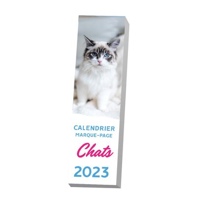 Image de Calendrier marque-page Chats 2023 aimanté - 1 photo avec citation par semaine détachable