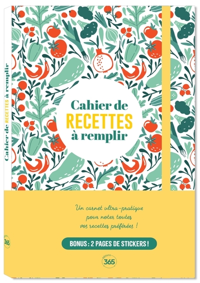 Image de Cahier de recettes, 170 pages à remplir avec ses meilleures recettes + 30 pages d'astuces culinaires