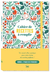 Image de Cahier de recettes, 170 pages à remplir avec ses meilleures recettes + 30 pages d'astuces culinaires