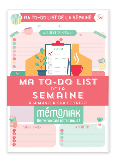 Image de Bloc de 52 listes aimantés - Ma to-do list de la semaine Mémoniak