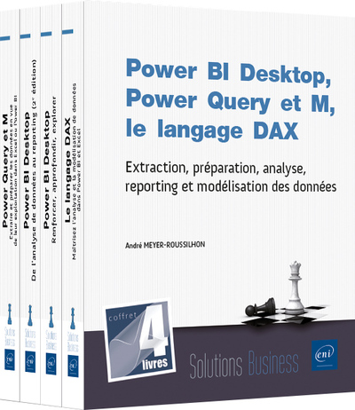 Picture of Power BI Desktop, Power Query et M, le langage DAX - Coffret de 4 livres : Extraction, préparation,