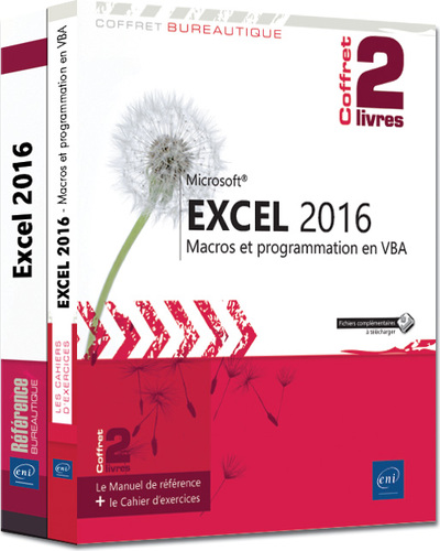 Picture of Excel 2016 - Coffret de 2 livres - Le Manuel de référence + le Cahier d'exercices sur les macros et