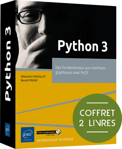 Image de Python 3 - Coffret de 2 livres : Des fondamentaux aux interfaces graphiques avec PyQt