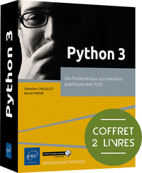Image de Python 3 - Coffret de 2 livres : Des fondamentaux aux interfaces graphiques avec PyQt