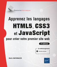 Picture of Apprenez les langages HTML5, CSS3 et JavaScript pour créer votre premier site web - (3e édition)