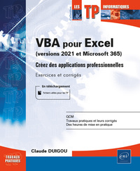 Image de VBA pour Excel (version 2021 et Microsoft 365) - Créez des applications professionnelles : Exercices