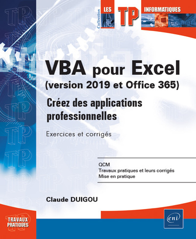 Image de VBA pour Excel (version 2019 et Office 365) - Créez des applications professionnelles : Exercices et