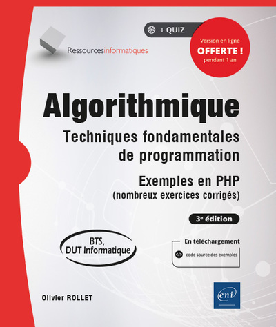 Picture of Algorithmique - Techniques fondamentales de programmation - Exemples en PHP (nombreux exercices corr