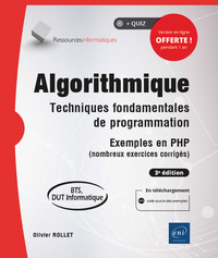 Picture of Algorithmique - Techniques fondamentales de programmation - Exemples en PHP (nombreux exercices corr