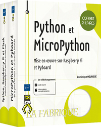 Picture of Python et MicroPython - Coffrets de 2 livres : Mise en oeuvre sur Raspberry Pi et Pyboard