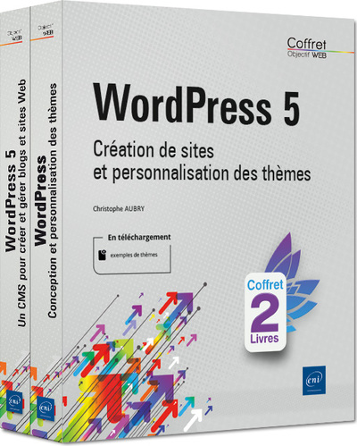 Picture of WordPress 5 - Coffret de 2 livres : Création de sites et personnalisation des thèmes