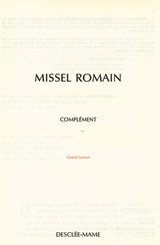 Image de COMPLEMENT AU MISSEL ROMAIN / GF