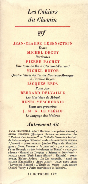 Image de Les Cahiers du Chemin