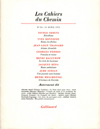 Image de Les Cahiers du Chemin