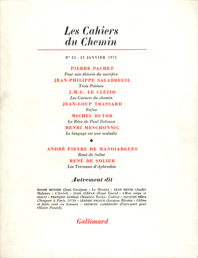 Image de Les Cahiers du Chemin