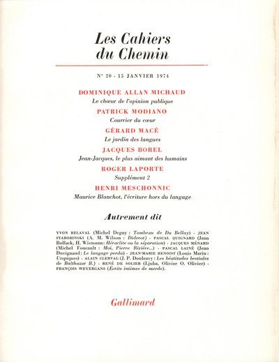 Image de Les Cahiers du Chemin