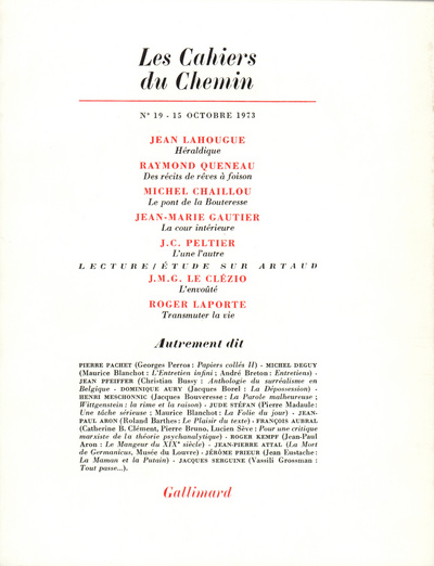 Picture of Les Cahiers du Chemin
