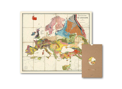 Picture of Carte – Carte géologique de l'Europe - Géographie nostalgiqu