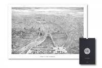 Picture of Carte - Paris à vol d'oiseau - Géographie nostalgique