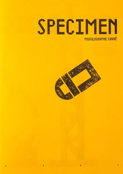 Image de SPECIMEN (MODULOGRAPHE CARRE)