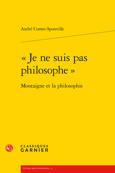 Picture of « Je ne suis pas philosophe »