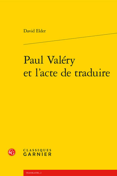 Picture of Paul Valéry et l'acte de traduire