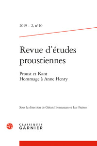 Image de Revue d'études proustiennes