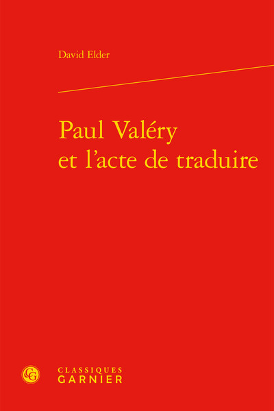 Picture of Paul Valéry et l'acte de traduire