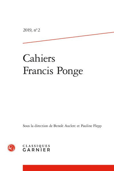 Image de Cahiers Francis Ponge